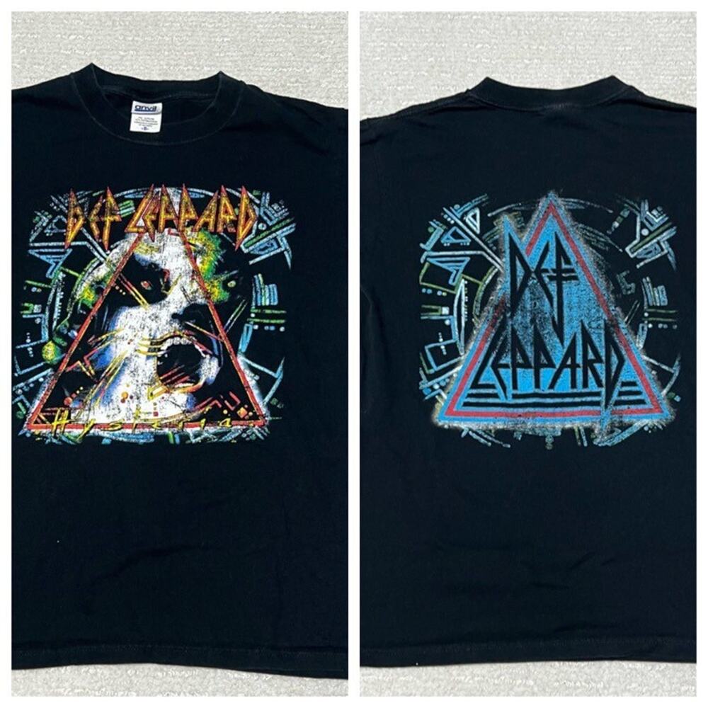 Def Leppard Hysteria Tour on Anvil 00 Cotton T-Shirt Size S Excellent Condition